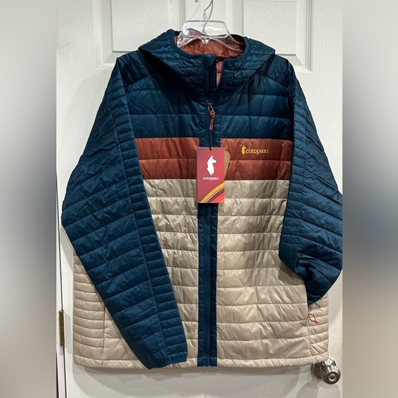 Cotopaxi Men’s XXL Capa Insulated Hooded Jacket Blue Cream NWT Puff Abyss - Picture 1 of 16